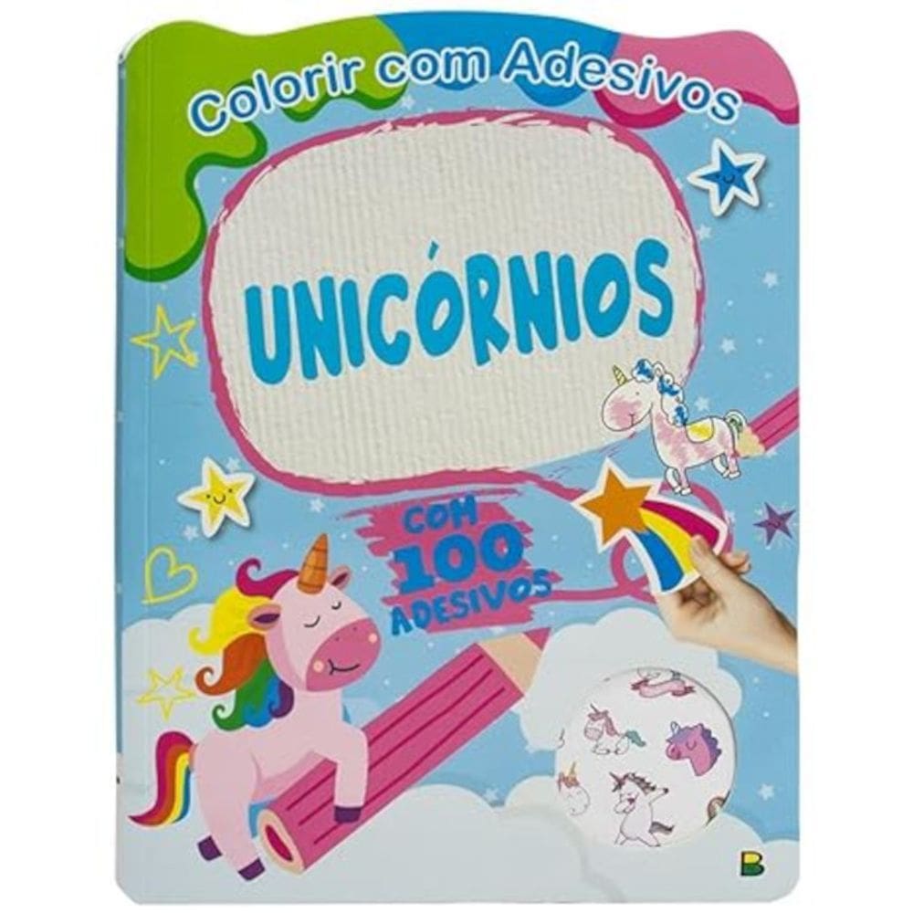 Colorir com adesivos - Unicórnios