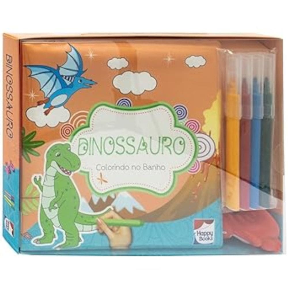 Colorindo no banho - Dinossauro