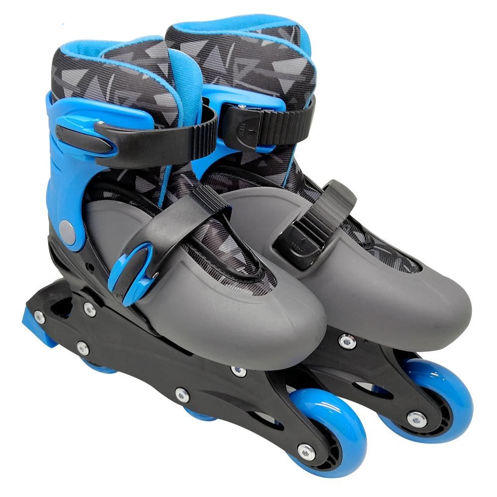 Patins Infantil Inline Azul Ajustável 2 Em 1 Ate 50kg