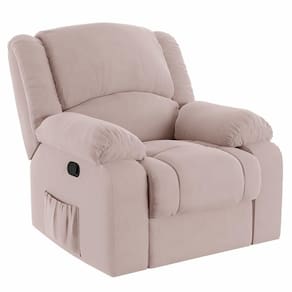 Poltrona Do Papai Reclinável Melim Zero Wall Veludo Fh1 - D`rossi Cor Rose