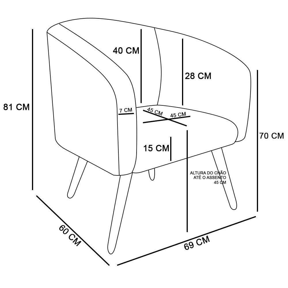 Kit 01 Namoradeira 02 Poltronas Suede Bege