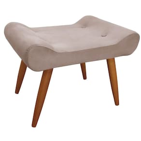 Puff Decorativo Lara Veludo - Star Confort Rose