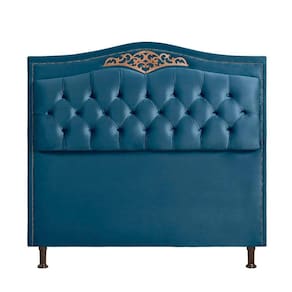 Cabeceira Holanda 195cm King Estofada Shop Das Cabeceiras Azul