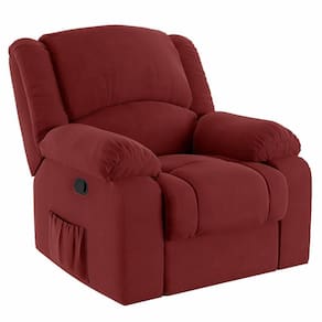 Poltrona Do Papai Reclinável Melim Zero Wall Veludo Fh1 - D`rossi Cor Vermelho