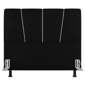Cabeceira Cama Box Casal Amber 140cm Estofada Suede Preto - Abmaza