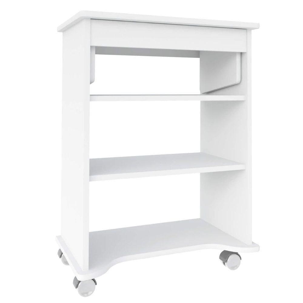Mesa Escrivaninha Para Notebook Com Tampo Portátil Branco Branco