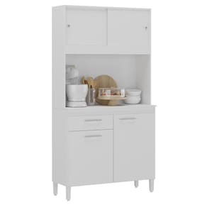 Armario Cozinha Ceara Com 4 Portas Branco Branco