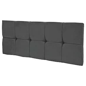 Cabeceira Casal Painel Para Cama Box 140cm Tina I01 Suede Grafite Mpozenato