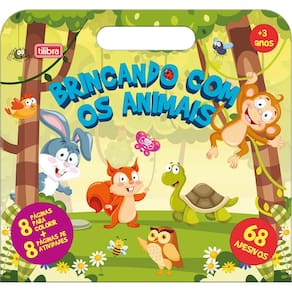 Livro Albúm Cartilha de Atividades Infantil Maleta Emoções Animais Planeta Músicas Diversão Aprendizagem Tilibra
