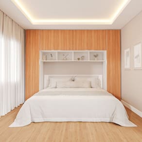Guarda-roupa Modulado 6 Portas 6 Peças Hera Cabecasa Madeiramadeira Branco Geada/Louro/Cinza