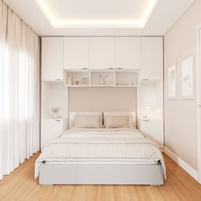 Guarda-roupa Modulado 7 Portas 4 Peças Hera Cabecasa Madeiramadeira Branco Geada/Preto