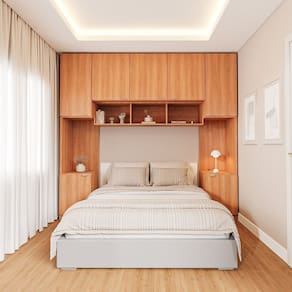 Guarda-roupa Modulado 7 Portas 4 Peças Hera Cabecasa Madeiramadeira Louro/Cinza