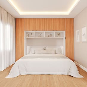 Guarda-roupa Modulado 6 Portas 6 Peças Hera Cabecasa Madeiramadeira Branco Geada/Louro/Preto