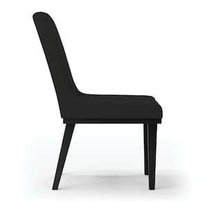 Cadeira Sala De Jantar Base Madeira Preto Kit 4 Sofia Veludo D03 - D`rossi Cor Preto