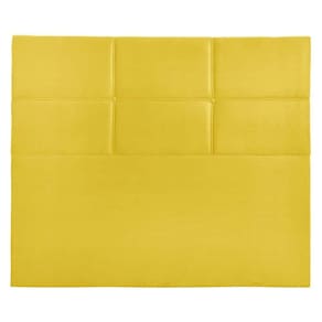 Cabeceira Estofada Milena 1,95 Veludo Shop Das Cabeceiras Amarelo