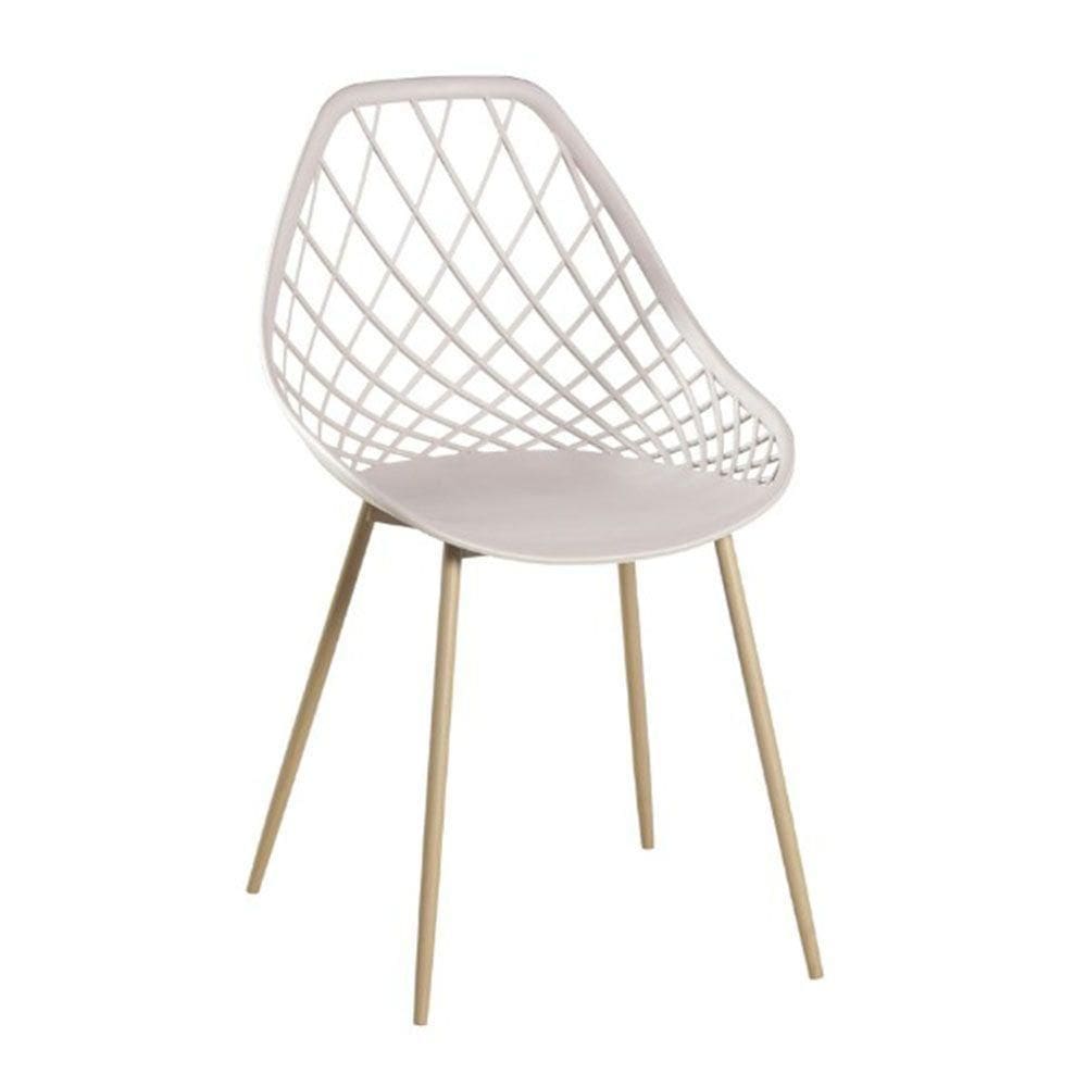 Cadeira Cloe Base Aço - Nude