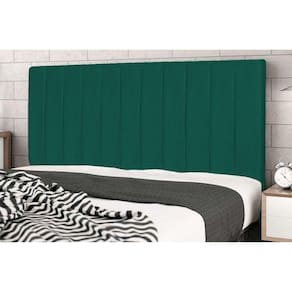 Cabeceira Queen 160cm Carla Suede Azul Tiffany E Frame