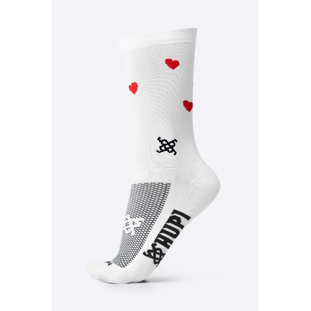 Meia HUPI  Small Heart Branco LT (34 a 38)