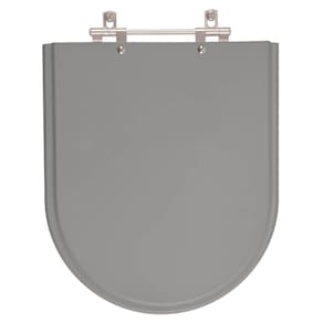 Tampa De Vaso Poliéster Smart Metrópole Cinza Fosco Para Bacia Celite
