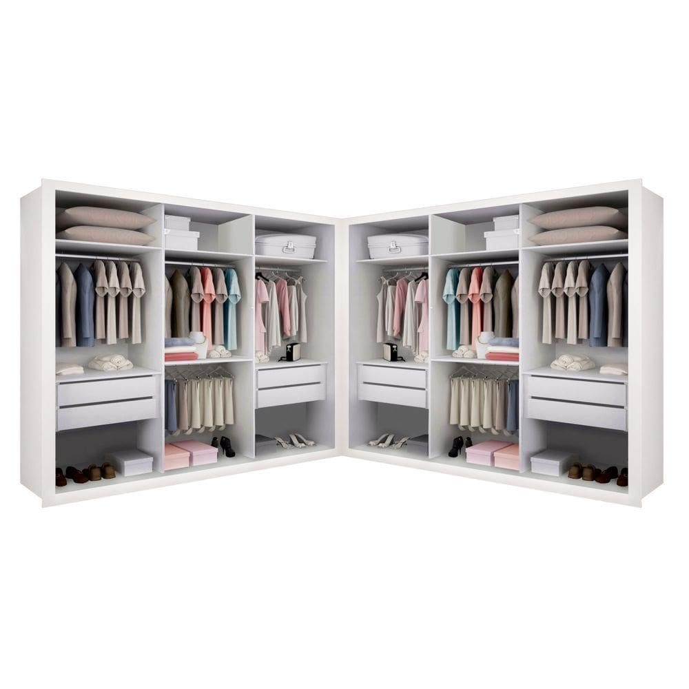 Closet Casal Sem Portas 8 Gavetas Paris Duo Premium Minastex