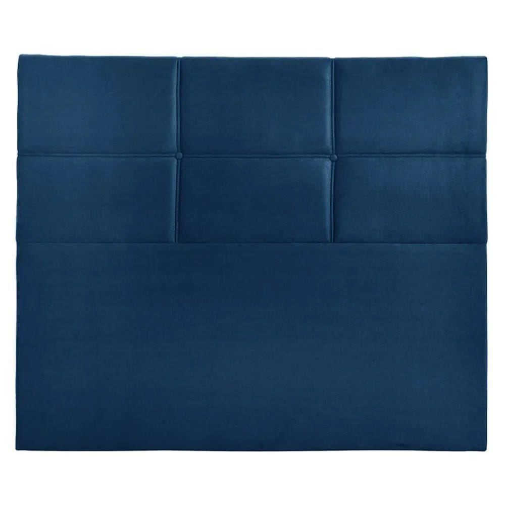 Cabeceira Estofada Milena 0,90 Solteiro Shop Das Cabeceiras Azul