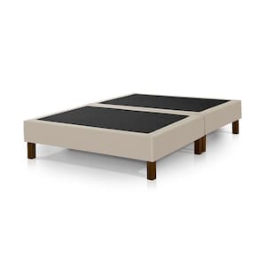 Base Box Madri Bipartido 1,58 X 1,98 Queen Size Klm Móveis Areia