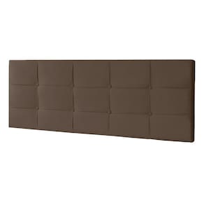 Cabeceira Painel Casal 1,40m Roma Suede Marrom