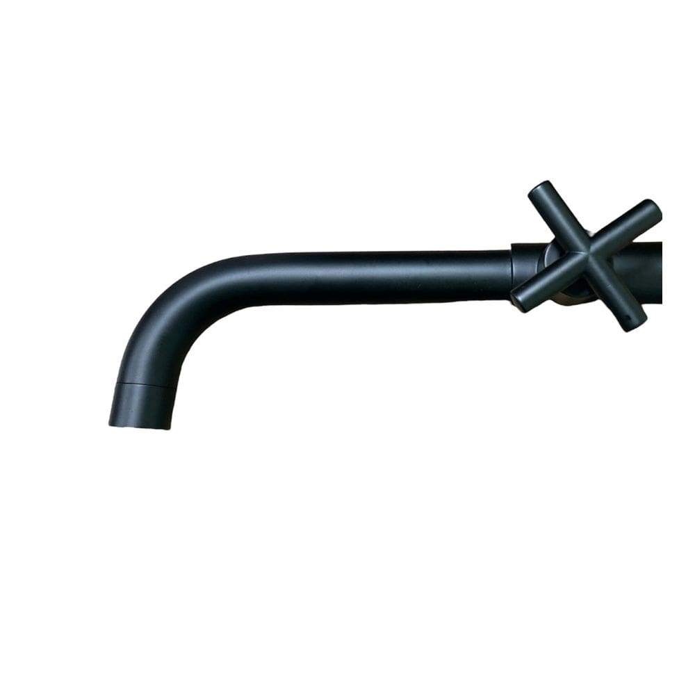 Torneira Lavatório Parede Preto Fosco Black Luxo 1/4v