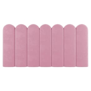 Painel Cabeceira Cama Box Solteiro Lana 90cm Suede Rosa - Abmaza