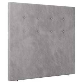 Cabeceira Cama Box Casal Luana 140cm Veludo Prata