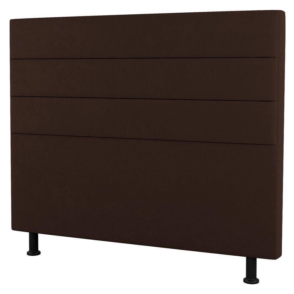 Cabeceira Cama Box Solteiro Malik 90cm Sintético Marrom - Abmaza