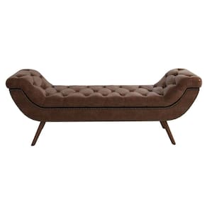 Puff Recamier 160cm Vêneto P02 Sintético Camel Mpozenato