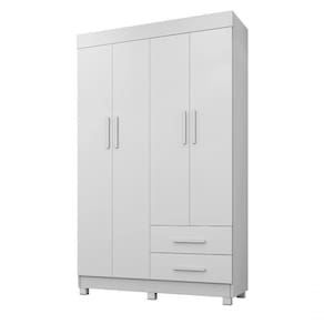 Roupeiro Copacabana New 4 Portas 2 Gavetas Benetil Branco