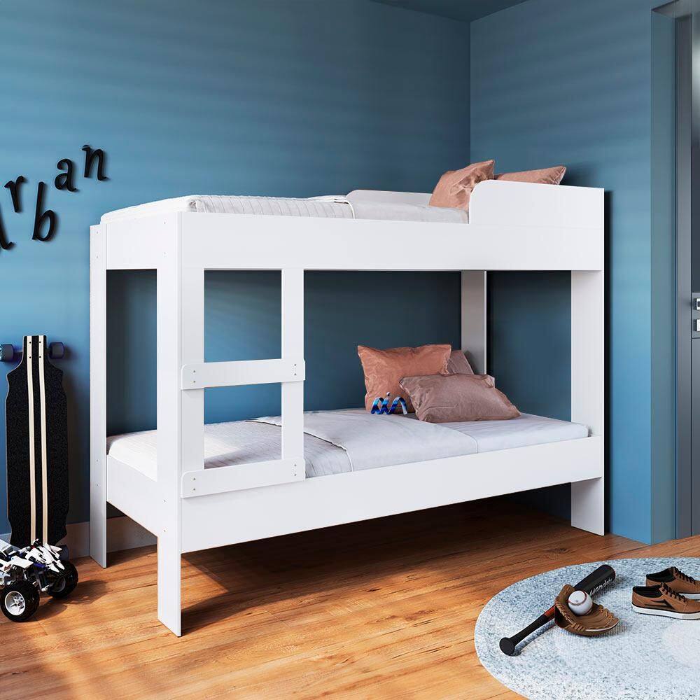 Cama Beliche Solteiro Branco Yanca Jm Móveis - Branco