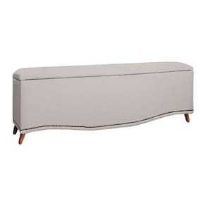 Calçadeira Sapateira Baú Holanda 140cm Shop Das Cabeceiras Carvalho