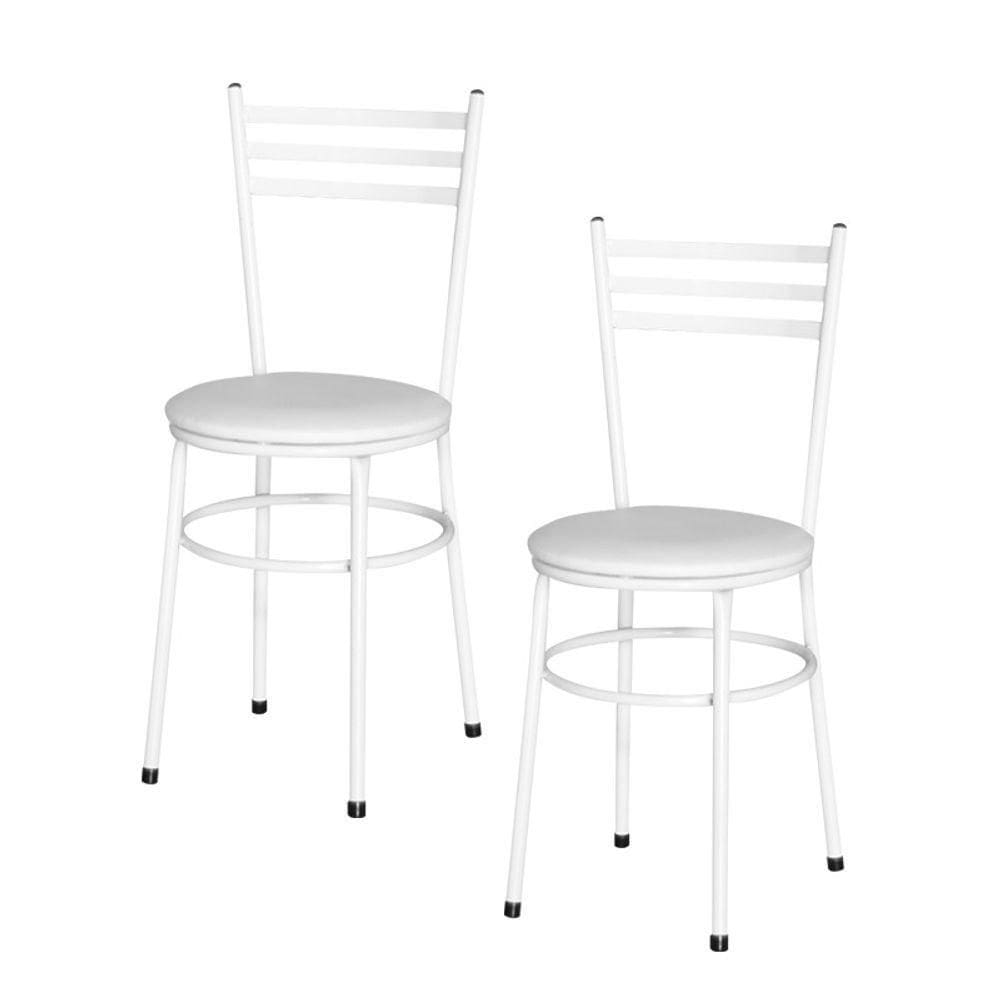 2 Cadeiras Para Mesa Epoxi Branca Cor:branco