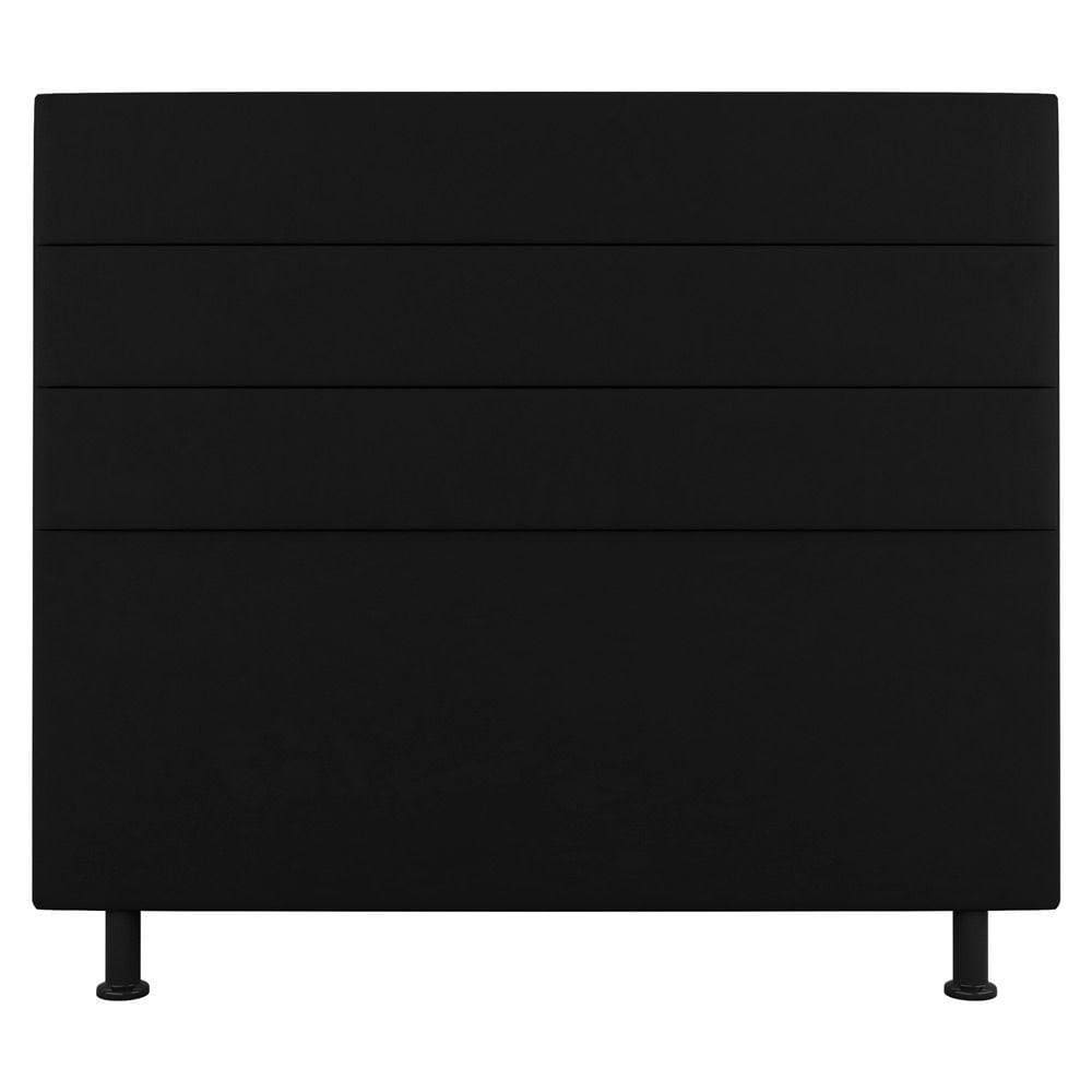 Cabeceira Cama Box Casal King Size Malik 195cm Sintético Preto - Abmaza