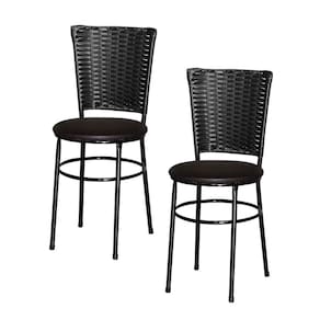 2 Cadeiras Para Cozinha Preta Hawai Preto Cor:marrom
