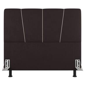 Cabeceira Cama Box Casal Amber 140cm Estofada Suede Marrom - Abmaza