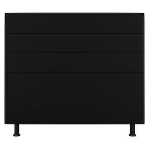 Cabeceira Cama Box Casal Queen Size Malik 160cm Suede Preto - Abmaza