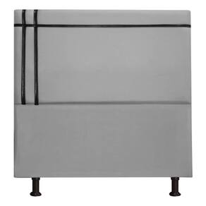 Cabeceira Royal 140cm Linho Fita Preta Shop Das Cabeceiras Grafite