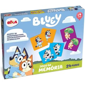 Jogo infantil Da Memória Bluey 24 Pares De Cartas - Elka 1285