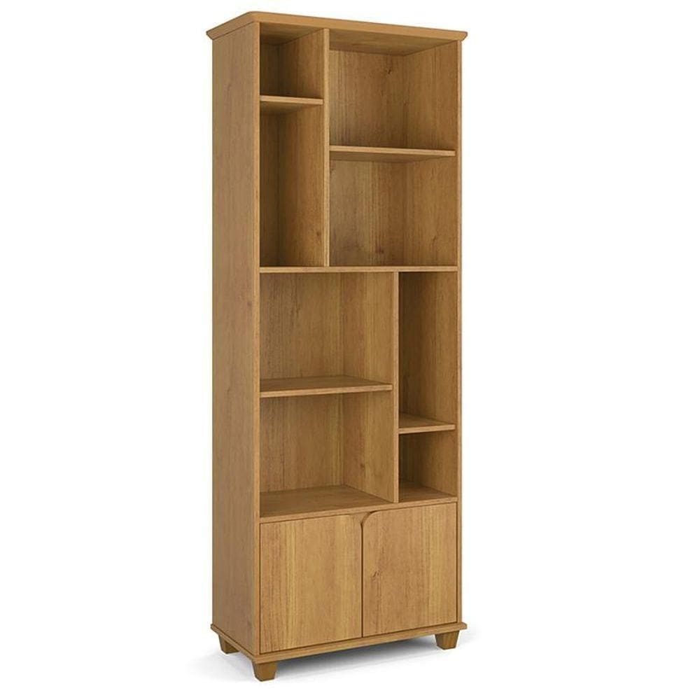 Livreiro Taurus Sala Escritório Com 2 Portas E Nichos Cinamomo Cinamomo