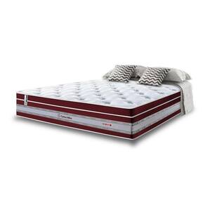 Colchão King De Molas Ensacadas Cama Inbox Select Euro Soft 193x203x32 Vinho