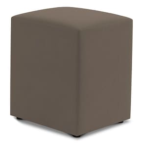 Puff Decorativo Sala De Estar Quadrado 36x47cm Suede Capuccino - Desk Design