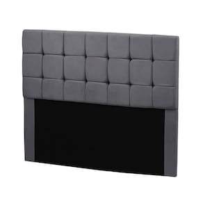 Cabeceira Julia Estofada King Size 195cm Em Suede Chumbo Speciale Home Chumbo