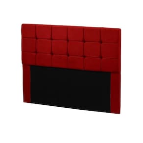 Cabeceira Cama Box Queen 1,60 Estofada Julia Veludo Vermelho Star Confort Vermelho