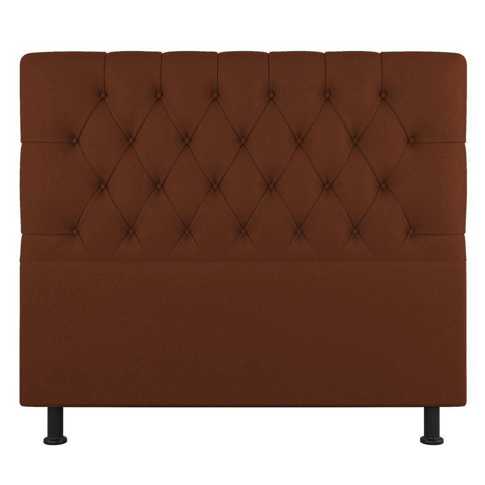 Cabeceira Cama Box Casal Queen Size Nice 160cm Suede Terracota - Abmaza