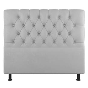 Cabeceira Cama Box Solteiro Nice 90cm Suede Cinza Claro- Abmaza