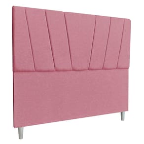Cabeceira Casal 1,40m Italia Veludo Rosa